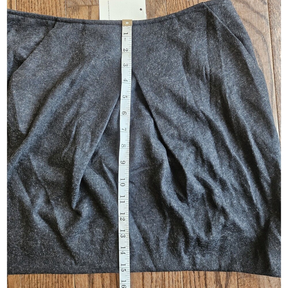 Cabi Skirt 6 Wool Mini Zip Gray Mini Stretch 629 NWT Pockets - Picture 8 of 11